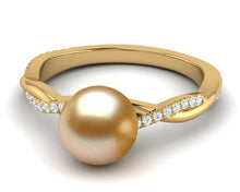 Load image into Gallery viewer, Golden Pearl Braid Ring