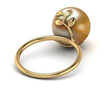 Load image into Gallery viewer, Golden Pearl Olive Branch Ring