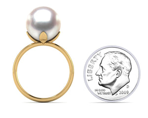 Akoya Pearl Petal Ring