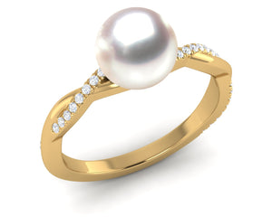 Akoya Pearl Braid Ring