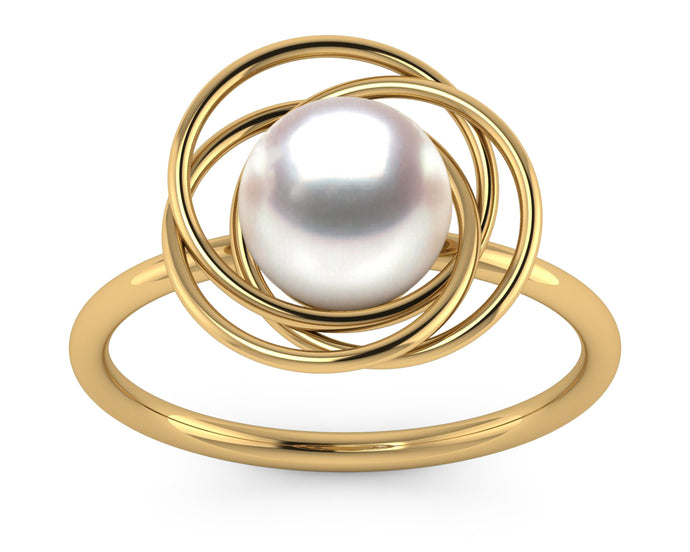 Akoya Pearl Electron Ring