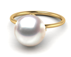 Akoya Pearl Petal Ring